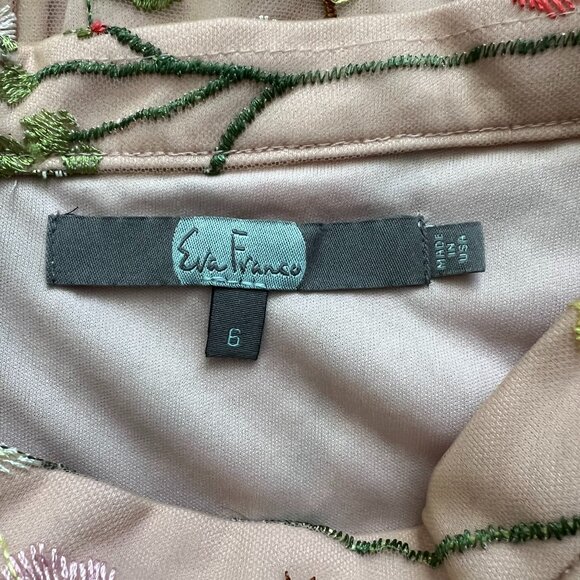 Eva Franco Floral Embroidered La Fayette Skirt Waverly Garden sz 6 Anthropologie - Picture 2 of 5